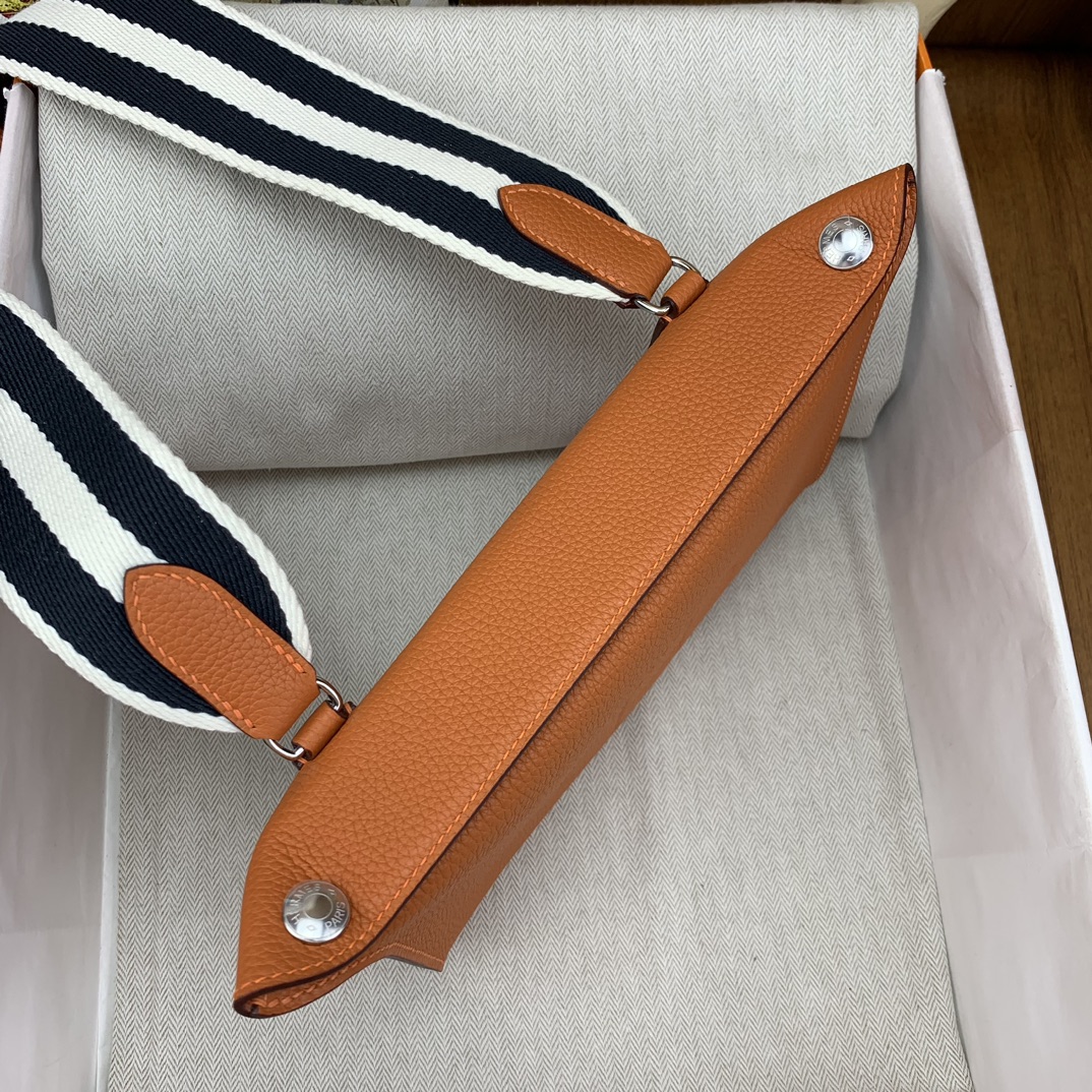 에르메스 비드포쉬 백 토고 오랑쥬 미니옴